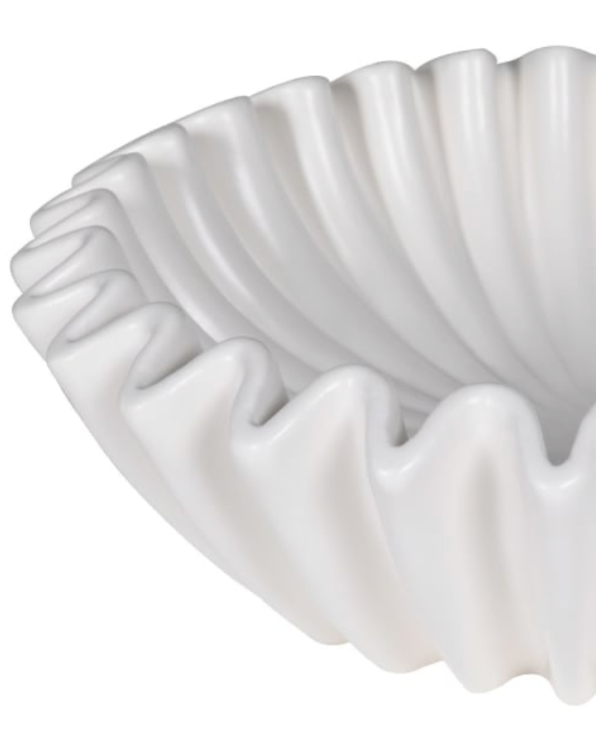 White Rippled Bowl