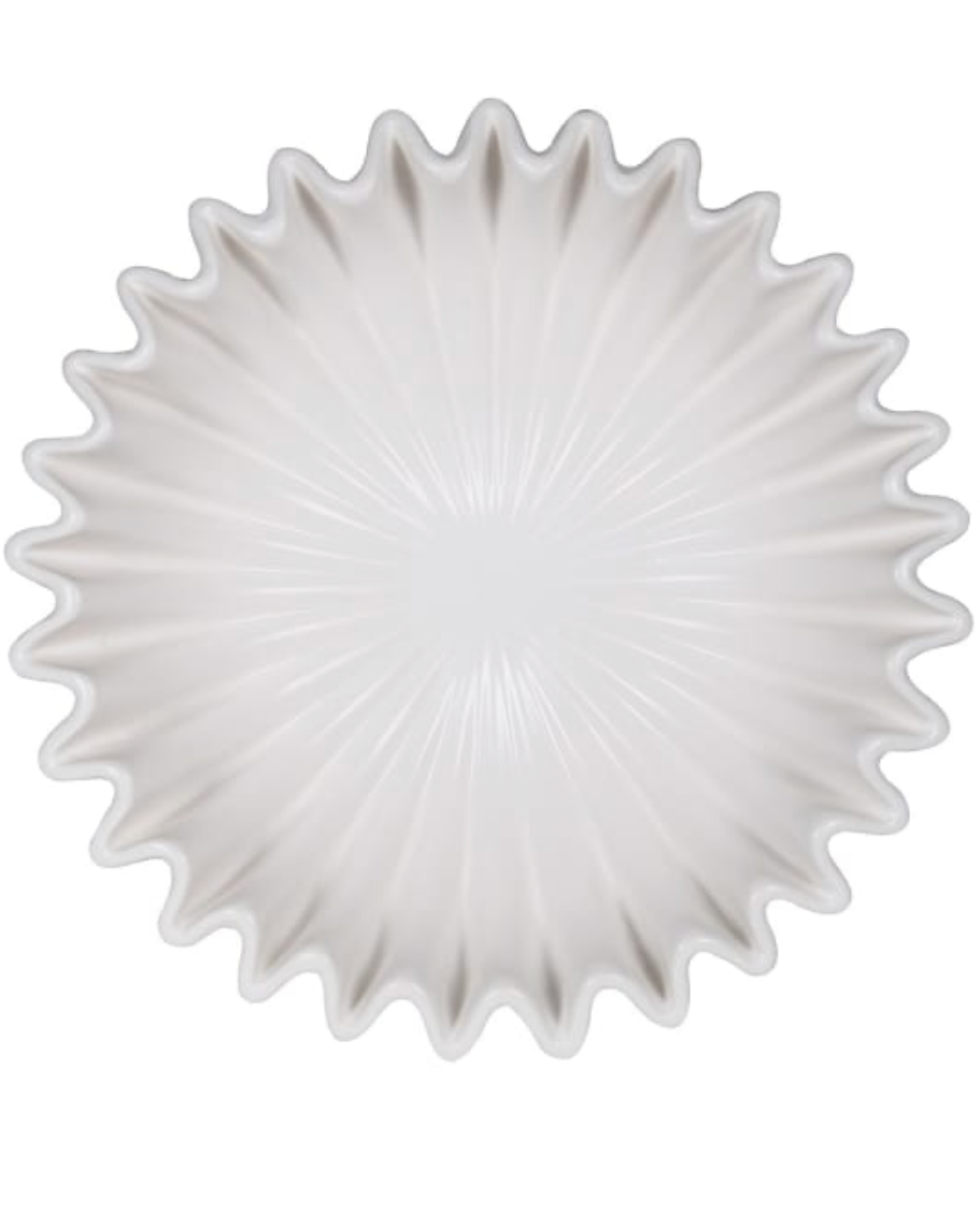White Rippled Bowl