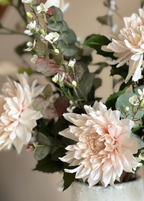 Blush Real Feel Dahlia with Leaves