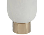 White & Gold Small Pedestal Vase