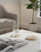 Set of 4 Grey Enamel Coasters