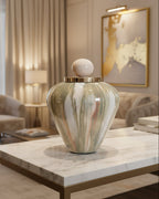 Green Glacier Jewel Lidded Jar