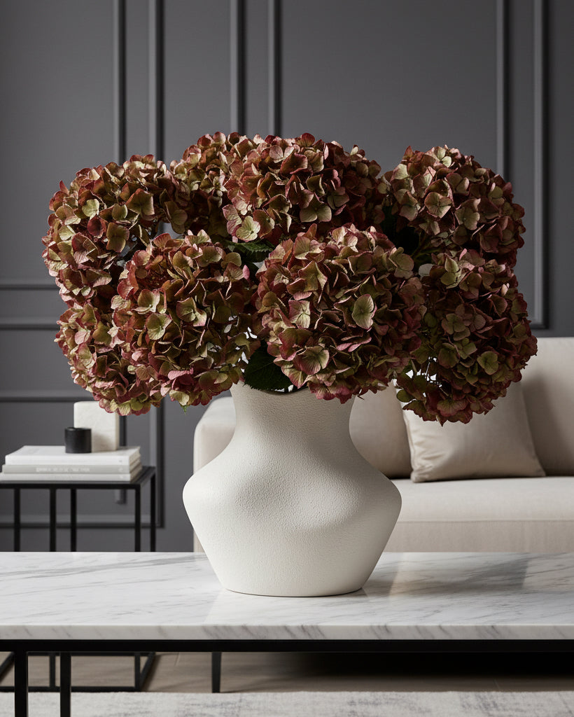 Fig & Olive Hydrangea with Leaves