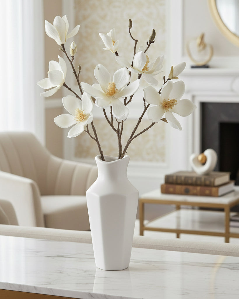 Cream Magnolia Branch Spray