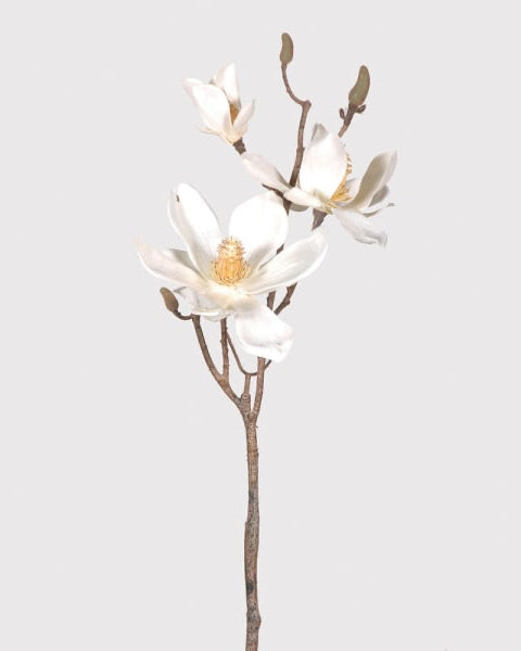 Cream Magnolia Branch Spray
