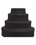 Fabia Black Large Step Design Vase