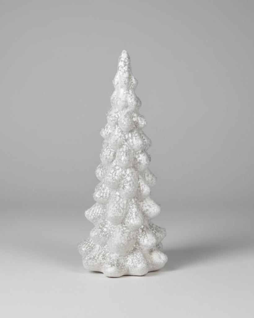 White Frosted Glass Lit Tree