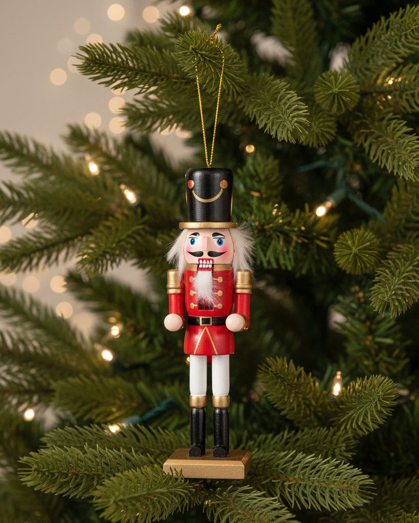 Set of 4 Red & White Nutcrackers