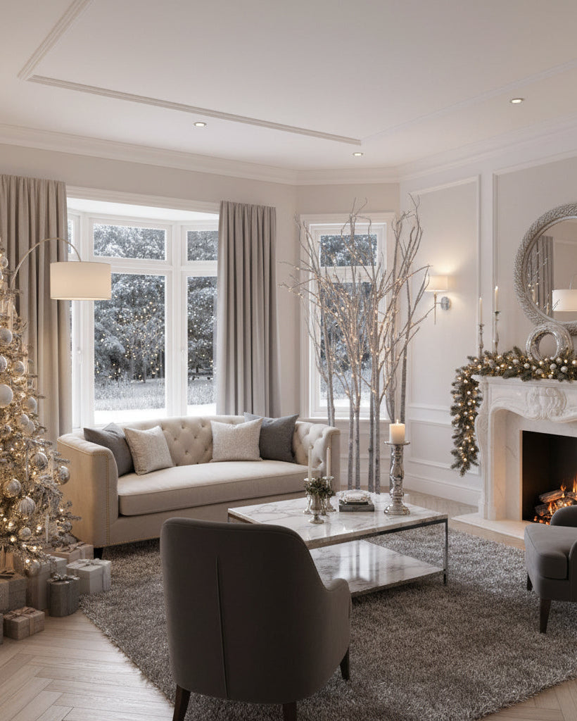 160 LED Brown Paper Forest with Snow