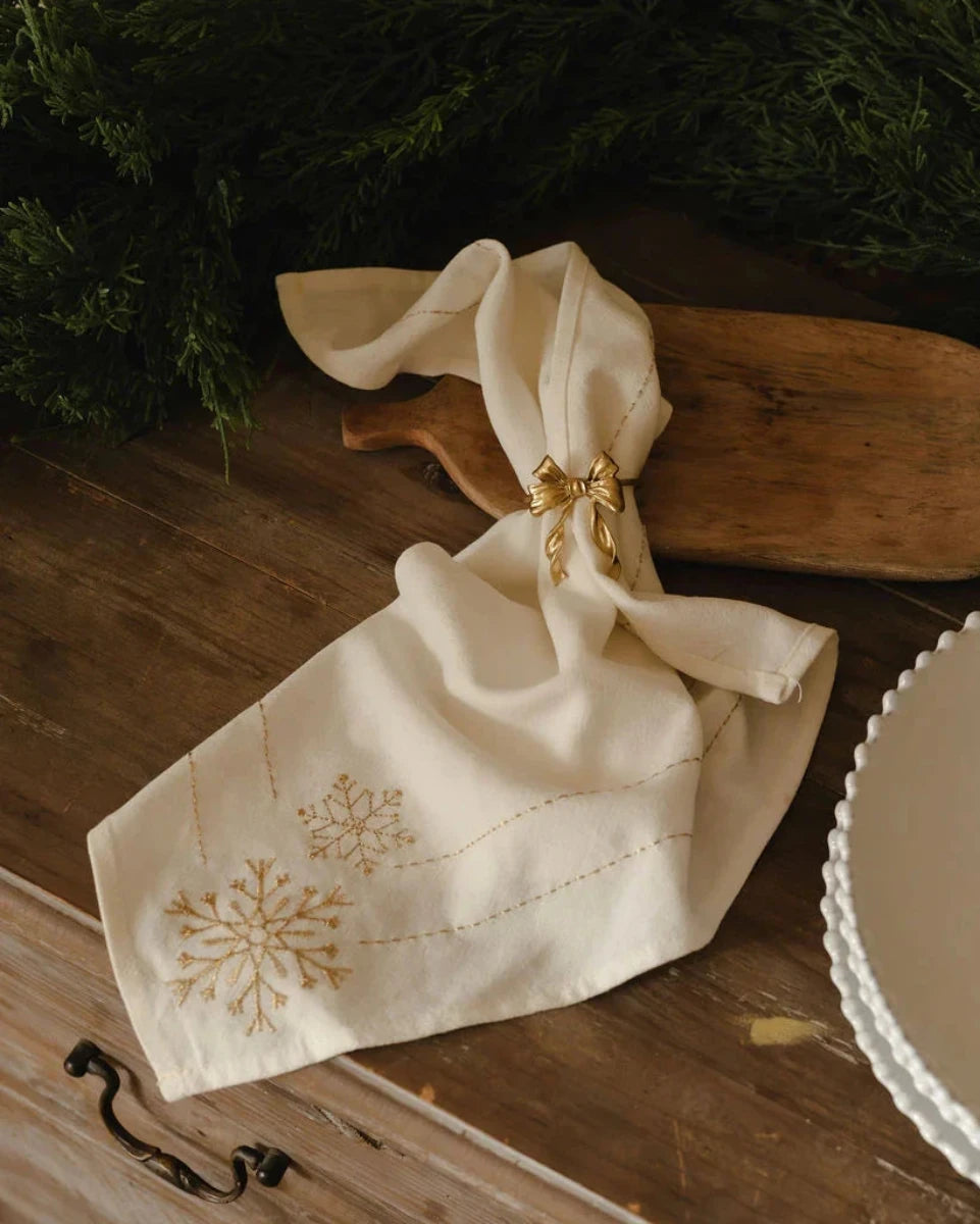 Set of 4 Snowflake Napkins