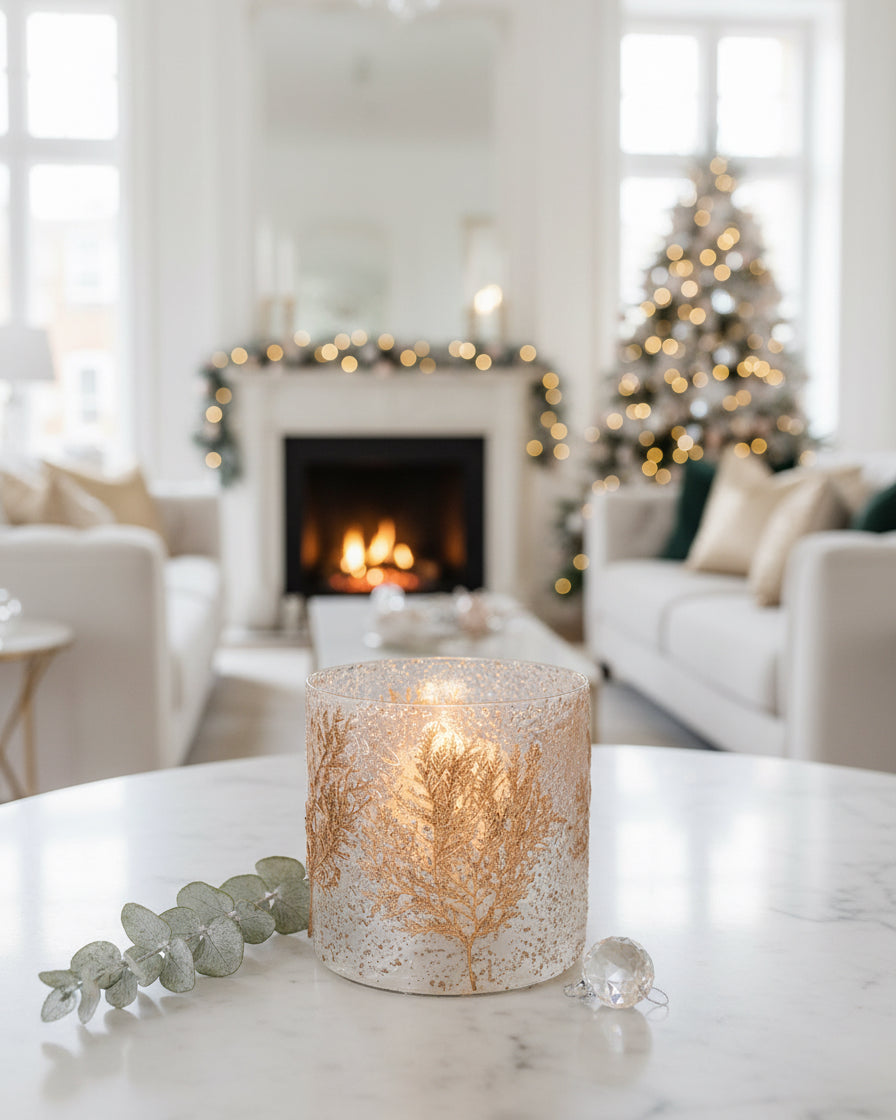 Large Glass Tree Hurricane