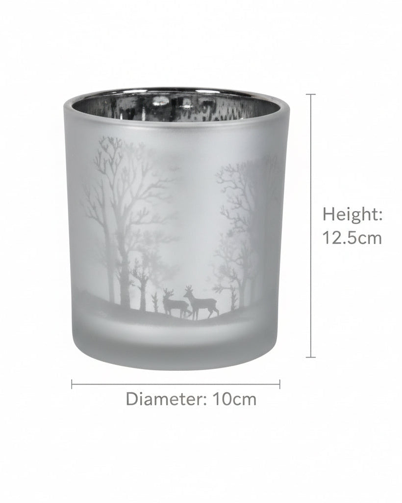 Frosted Deer and Trees T-light