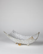 Gold Speckled Porcelain Dish