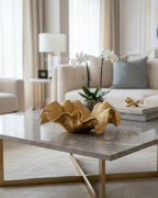 Large Gold Faux Coral Bowl