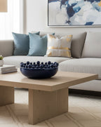 Dark Blue Bobble Edged Bowl