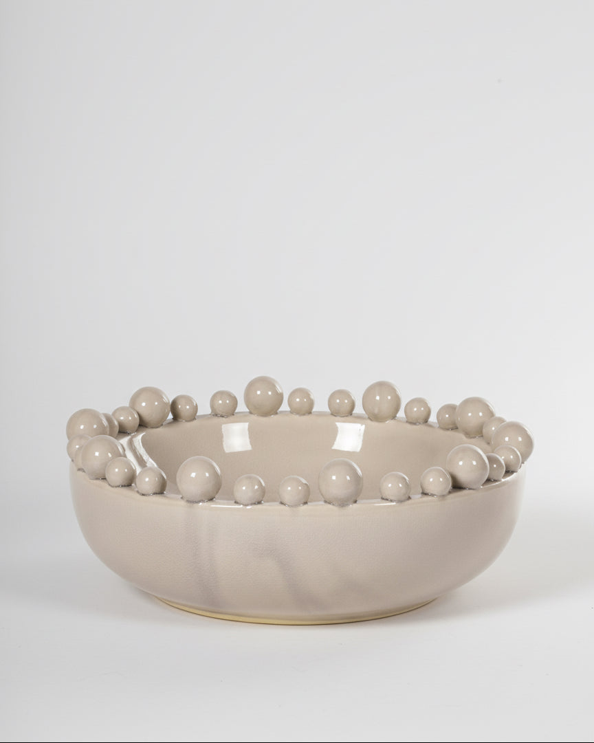Decorative Cream Bobble Edged Bowl