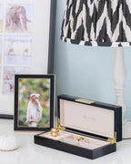 Black Lacquer Box With Gold