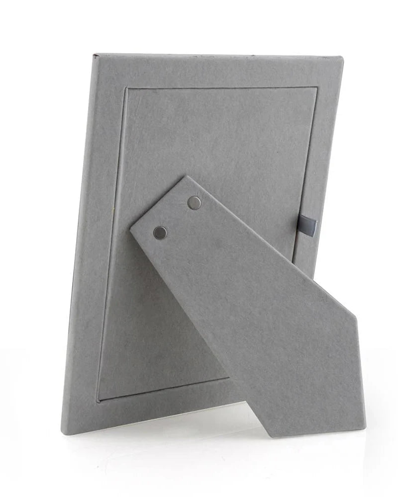 White Enamel & Silver Frame 8x10