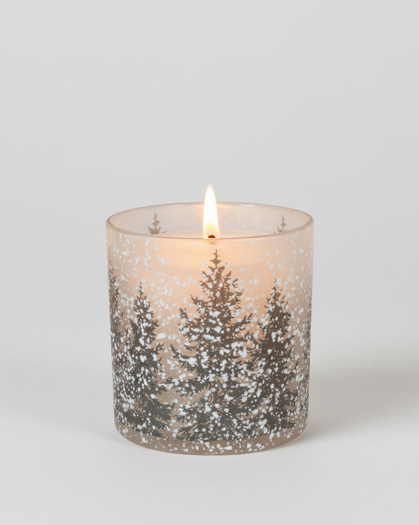 Large Snowy Trees Candle Holder