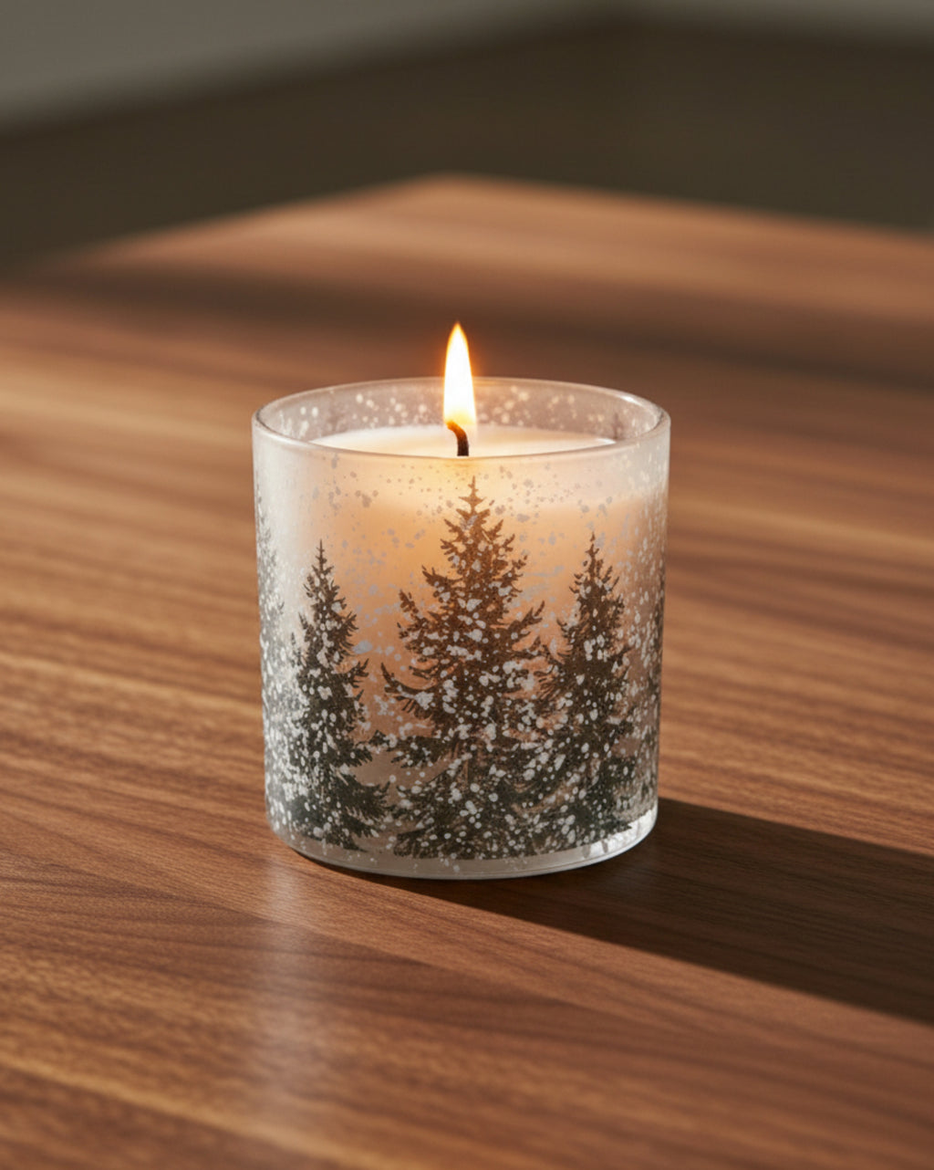 Medium Snowy Trees Candle Holder