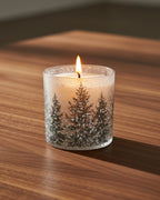 Medium Snowy Trees Candle Holder