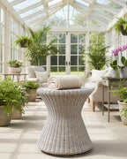 Natural Wicker Drum Stool