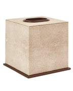Ecru Faux Shagreen Tissue Box
