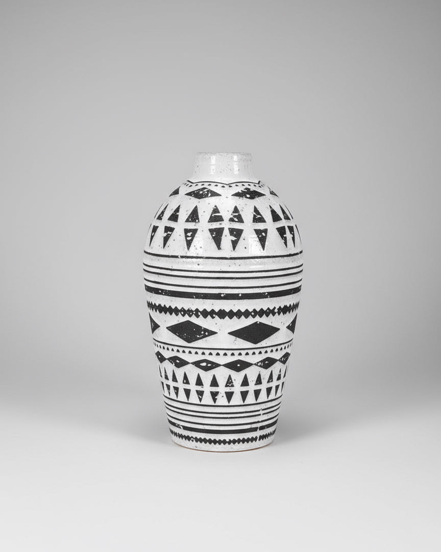 Black & White Aztec Vase