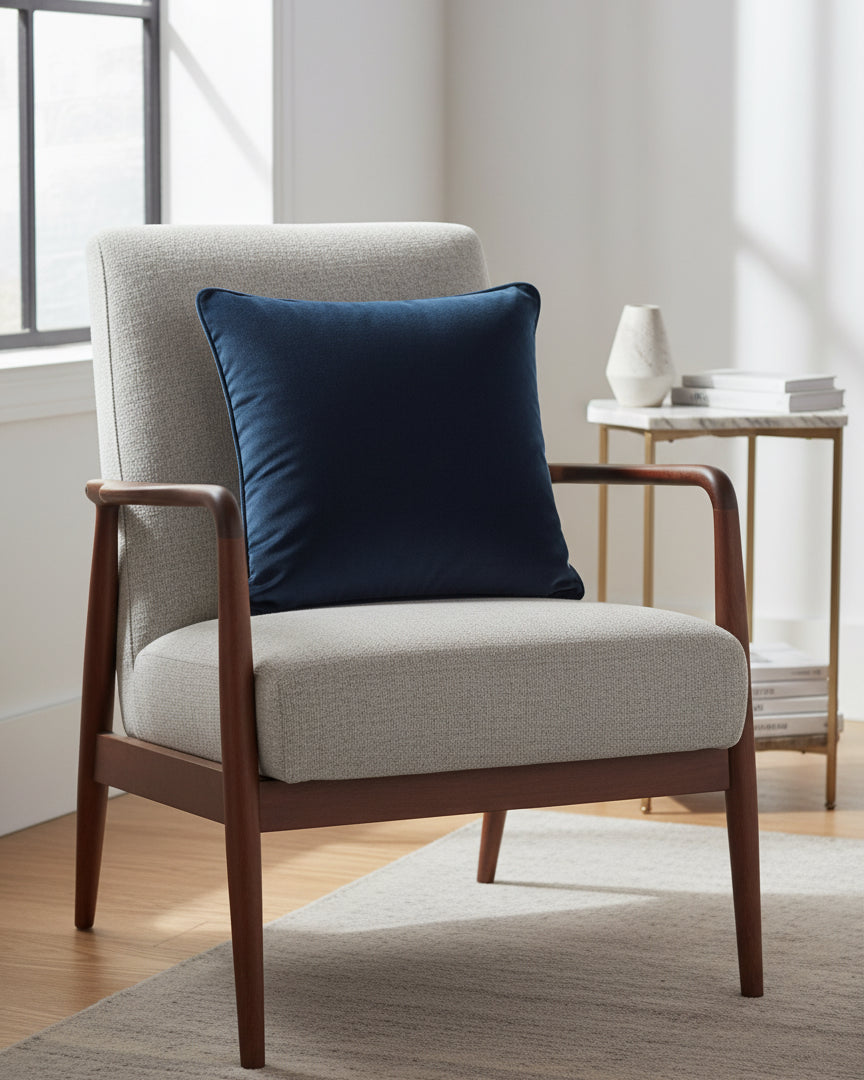 Erin Cushion Plain Navy