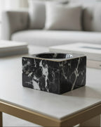 Salmo Square Black Marble Bowl