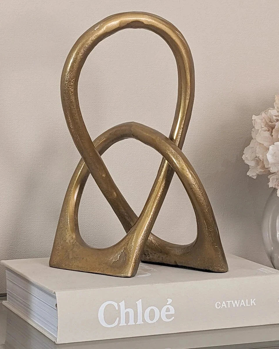 Antique Gold Loop Sculpture