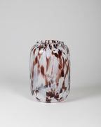Small White Mottles Glass Vase
