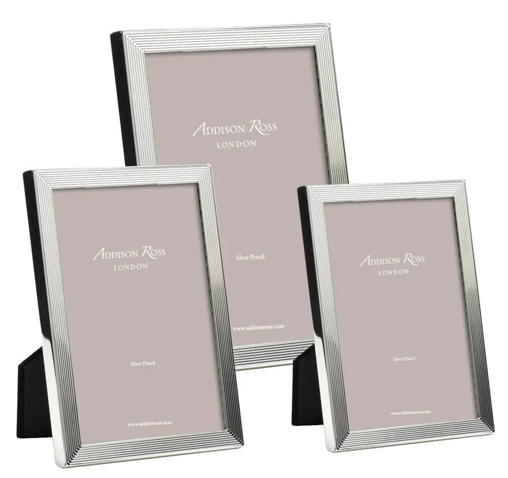 Grooved Silver Plate Frame