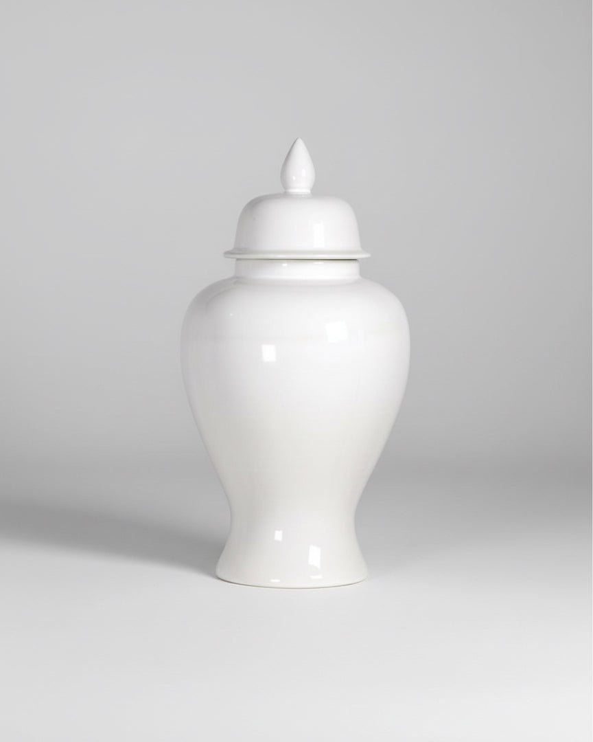 White Ceramic Ginger Jar