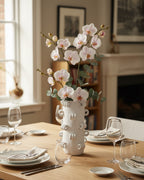 Tall White Curl Vase