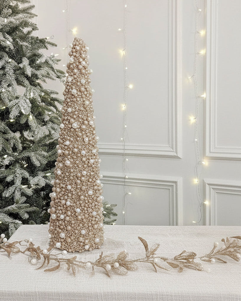 Golden Beaded Cone Tree