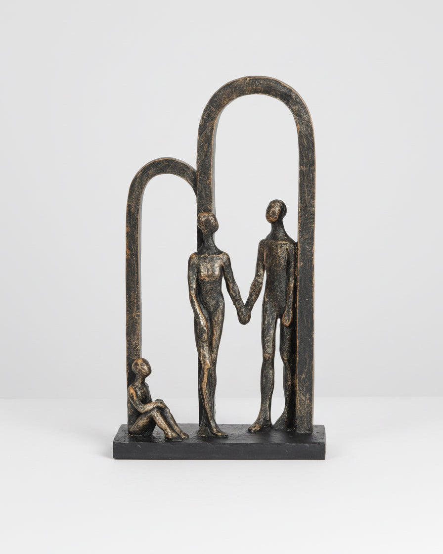 Antique Bronze Family in Arches