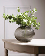 Small Smoked Grey Glass Vase