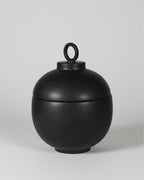 Matt Black Ceramic Lidded Jar