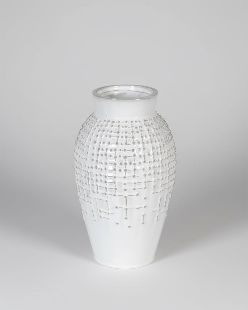 Off White Dot Vase