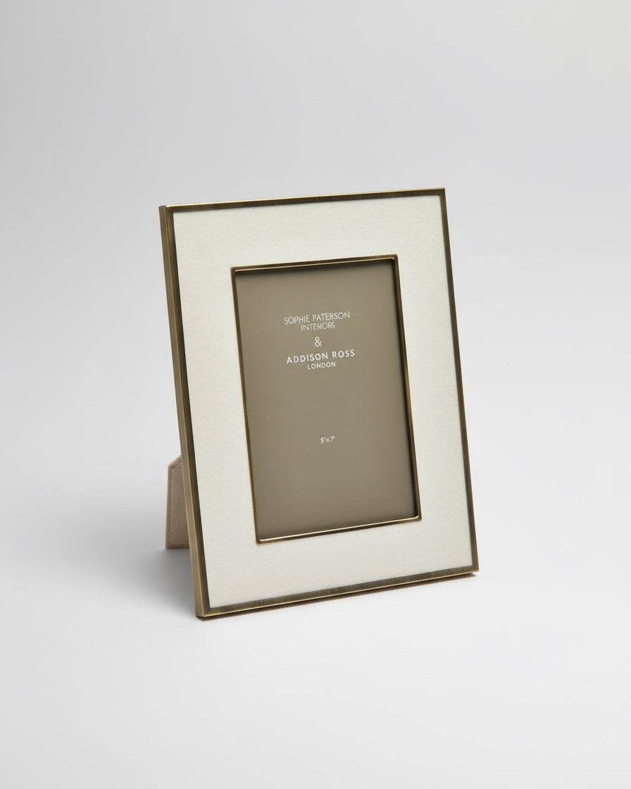 5x7 Cream Velvet Frame