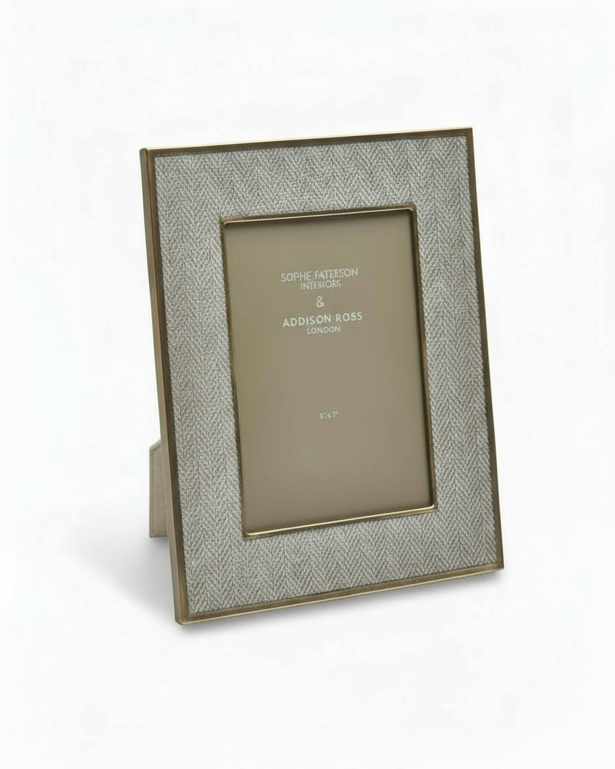 5x7 Oatmeal Herringbone Frame