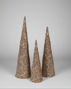 Set of 3 Lit Glitter Trees