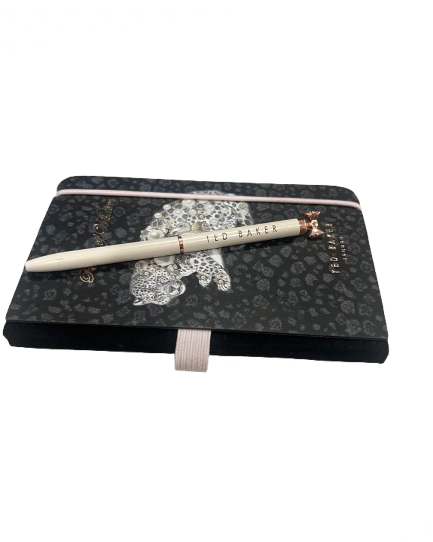 Mini Ted Baker Leopard Notebook & Pen