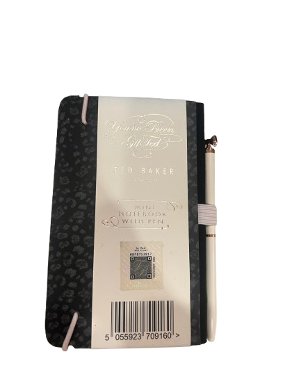 Mini Ted Baker Leopard Notebook & Pen