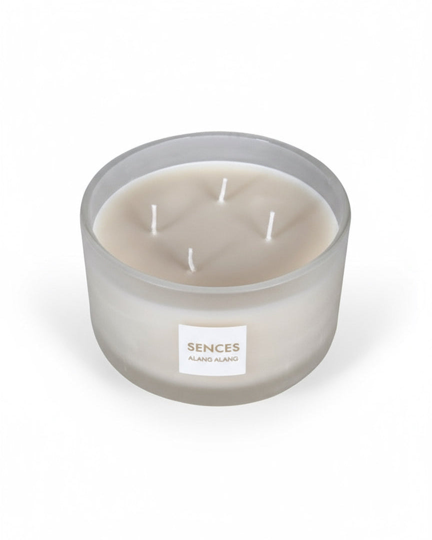 Sences White Alang Alang Lidded 4 Wick Candle