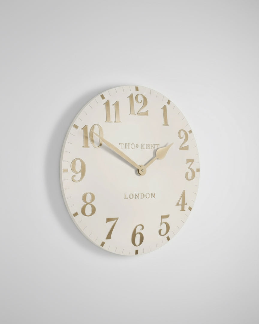 Arabic Small Wall Clock In Oatmeal