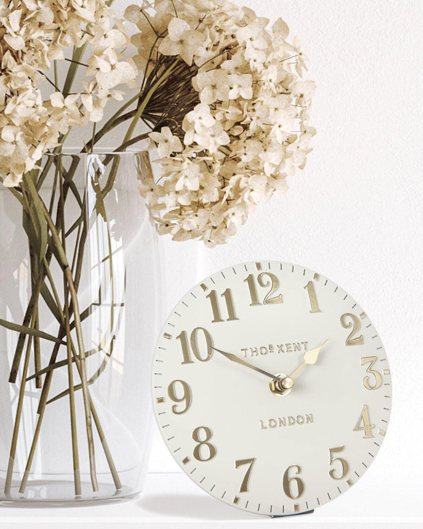 Arabic Mantel Clock Oatmeal