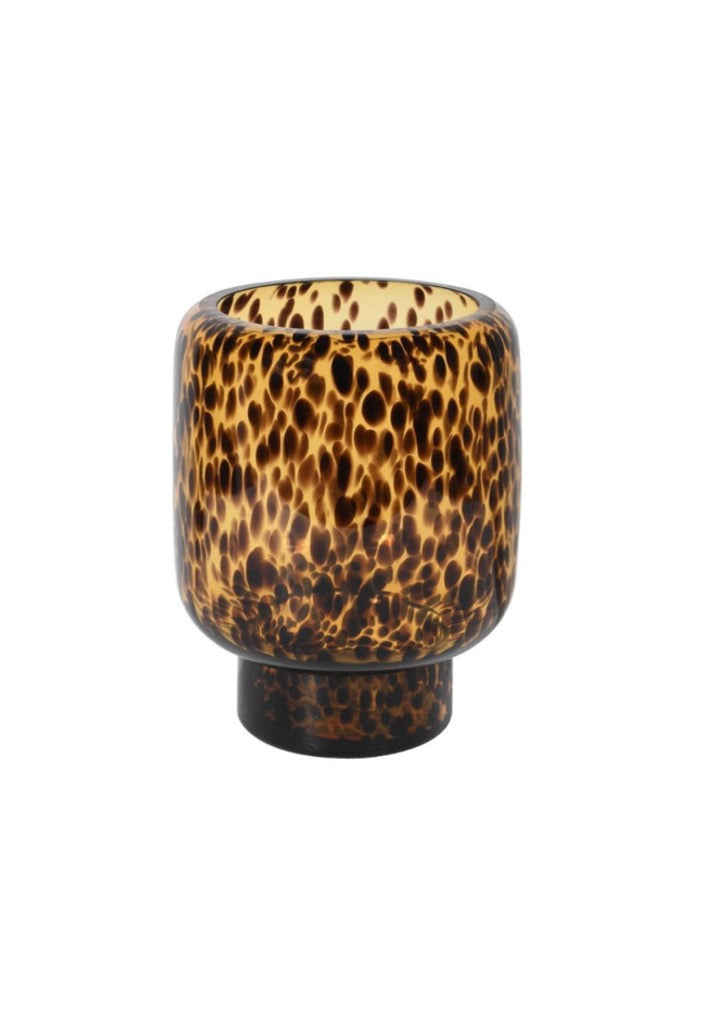 Tortoise Shell Effect Glass Vase