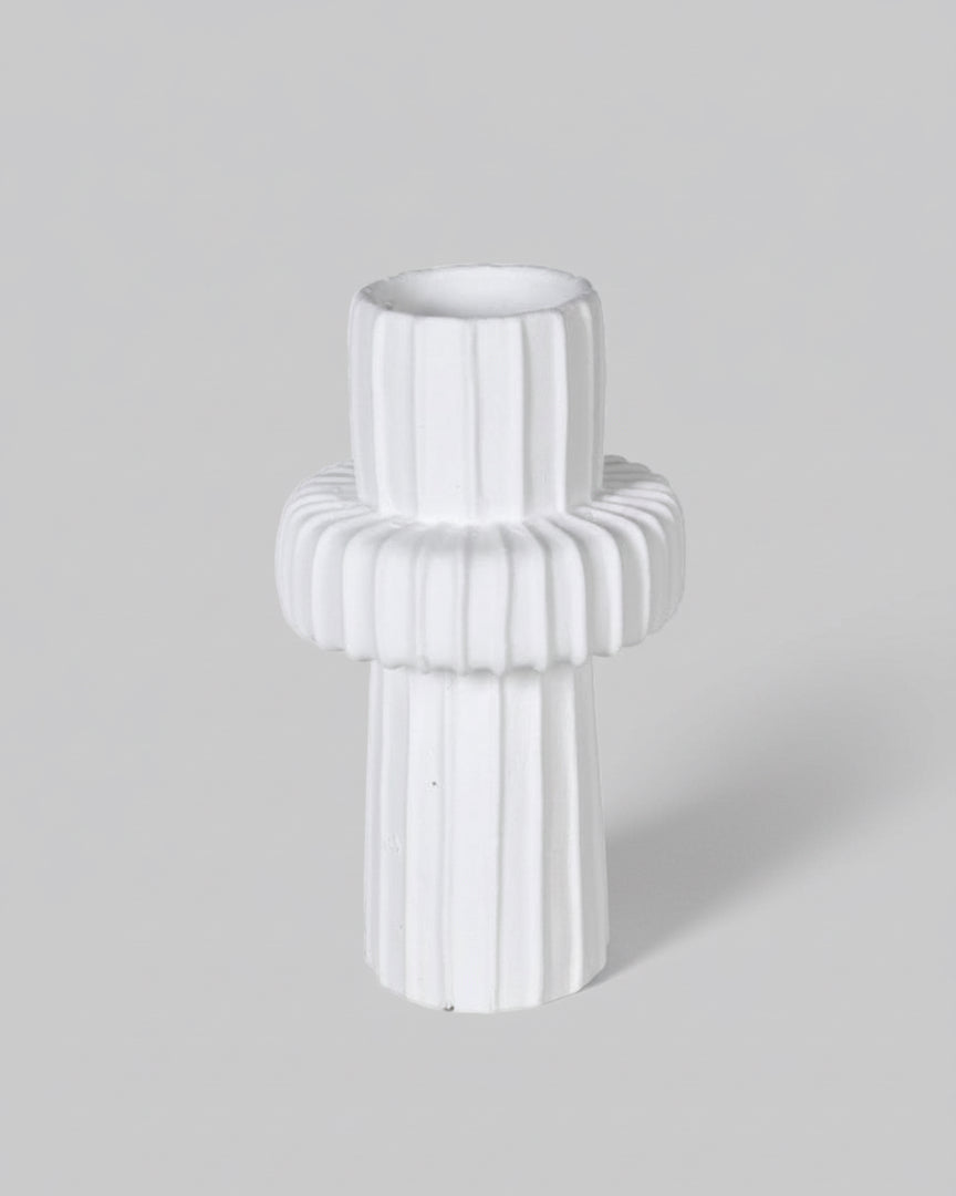 Ceramic Ribbed Vase